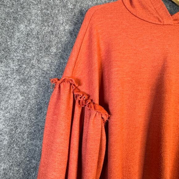 Adriano Goldschmied‎ Deegan Sweatshirt Womens Medium Rust Brown Hoodie Boho - Picture 7 of 12